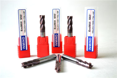 চার বাঁশি ফ্লাট endmill উচ্চ স্পষ্টতা কল কর্তনকারী স্কয়ার শেষ চাকি