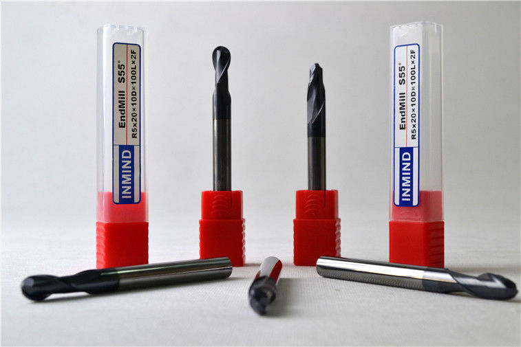 উচ্চ গতির বল নাক মিল HRC55 CNC, উচ্চ নির্ভুলতা শেষ সরঞ্জাম কাটন লং ঠেং